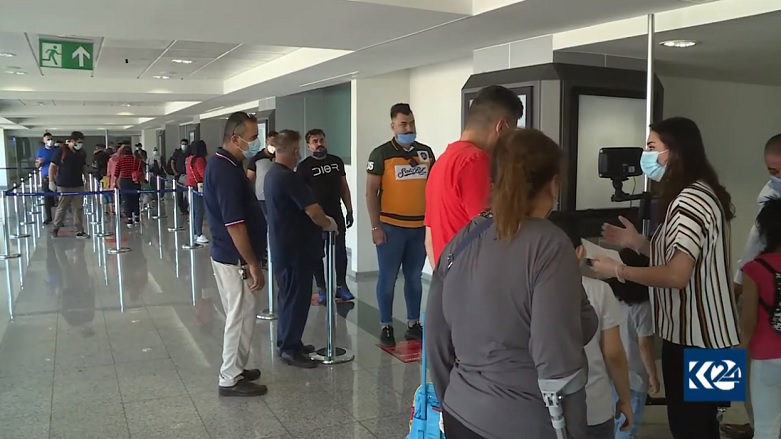 گەشتی فڕۆکەخانەکانی هەرێمی کوردستان به‌ رێكاری ته‌ندروستی و خۆپارێزییه‌وه‌ دەستیان پێکردەوە